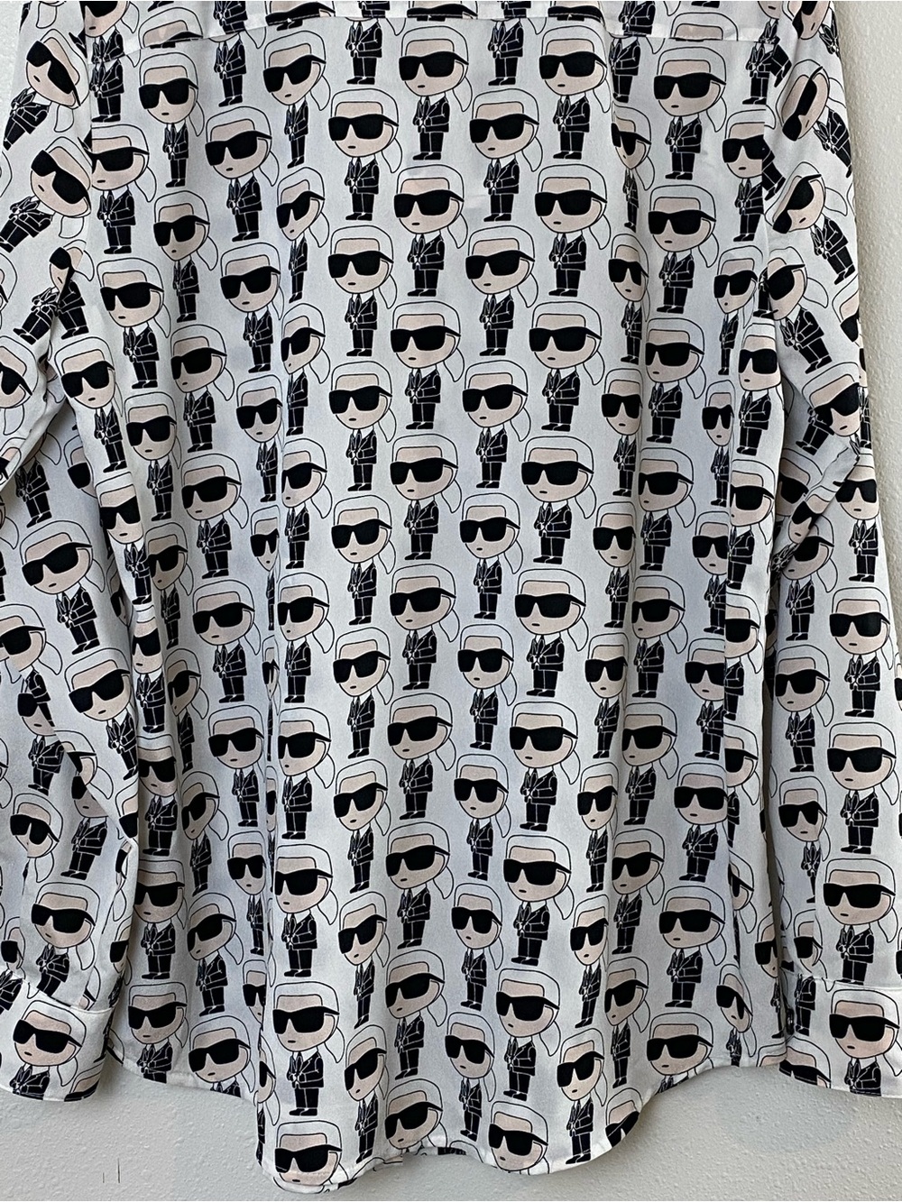 SOLD Karl Lagerfeld Paris All Over Print Blouse - Picture 10 of 15